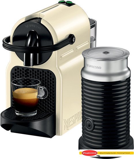 Изображение - Капсульная кофеварка DeLonghi Inissia Vanilla Cream (Aeroccino) [EN 80.CWAE]